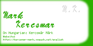 mark kercsmar business card