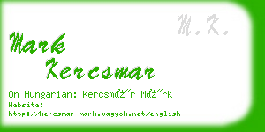 mark kercsmar business card